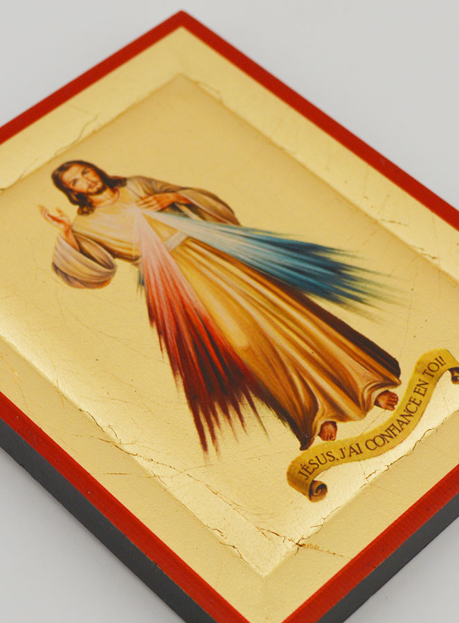 Icona Bizantina del Cristo Misericordioso Dipinta a Mano - 13cm (pic 3)