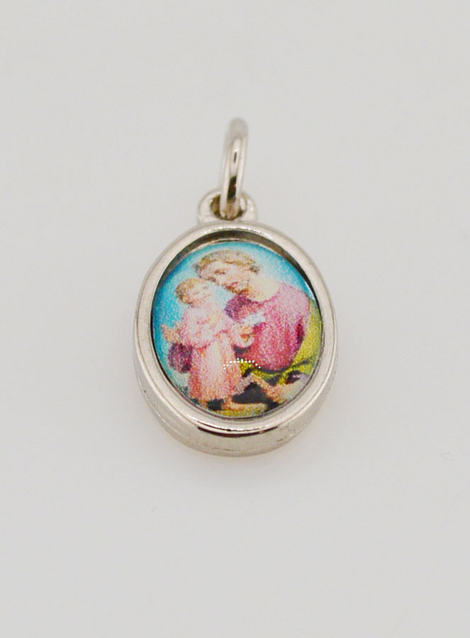 Medaglia San Giuseppe Argentata - 15 mm (pic 2)