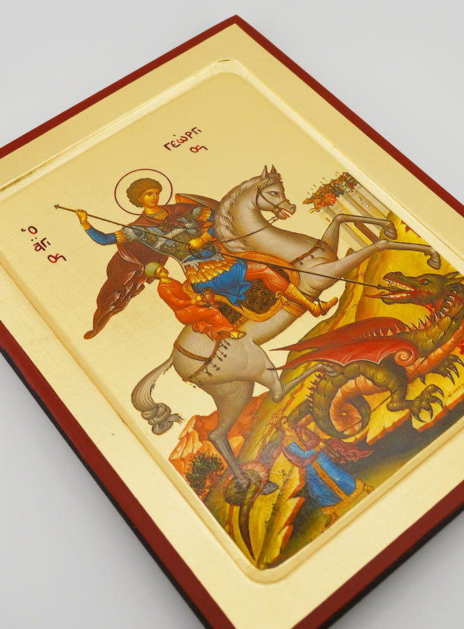 Icona Bizantina San Giorgio - 23 cm (pic 3)