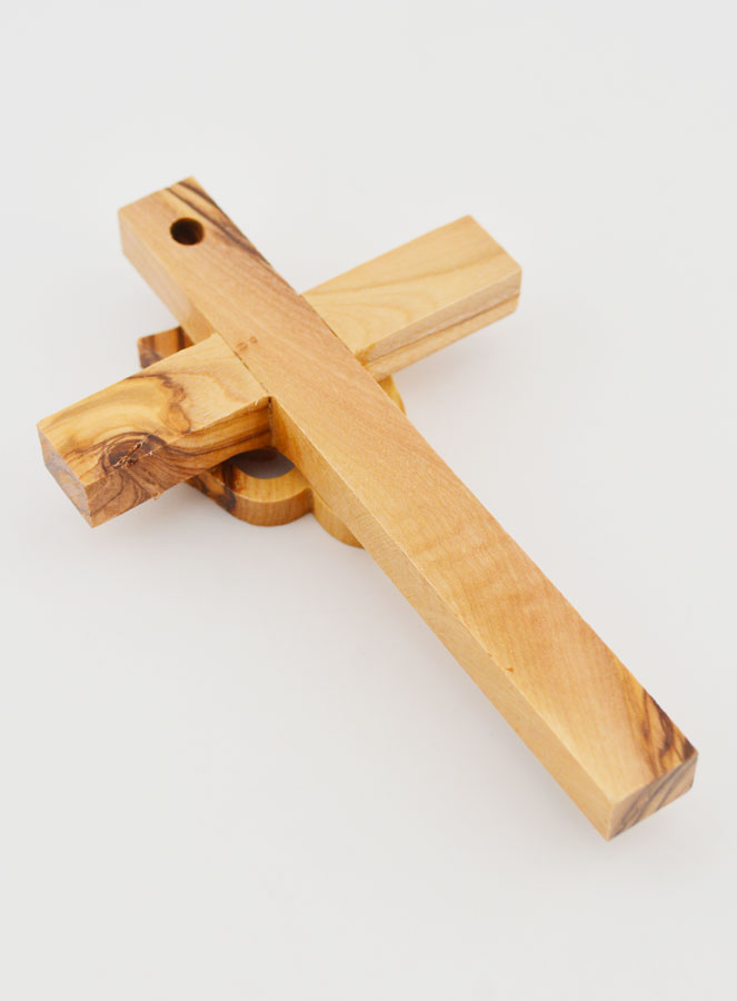 Croce Crocifisso Spirito Santo in Legno di Ulivo - 12cm (pic 4)
