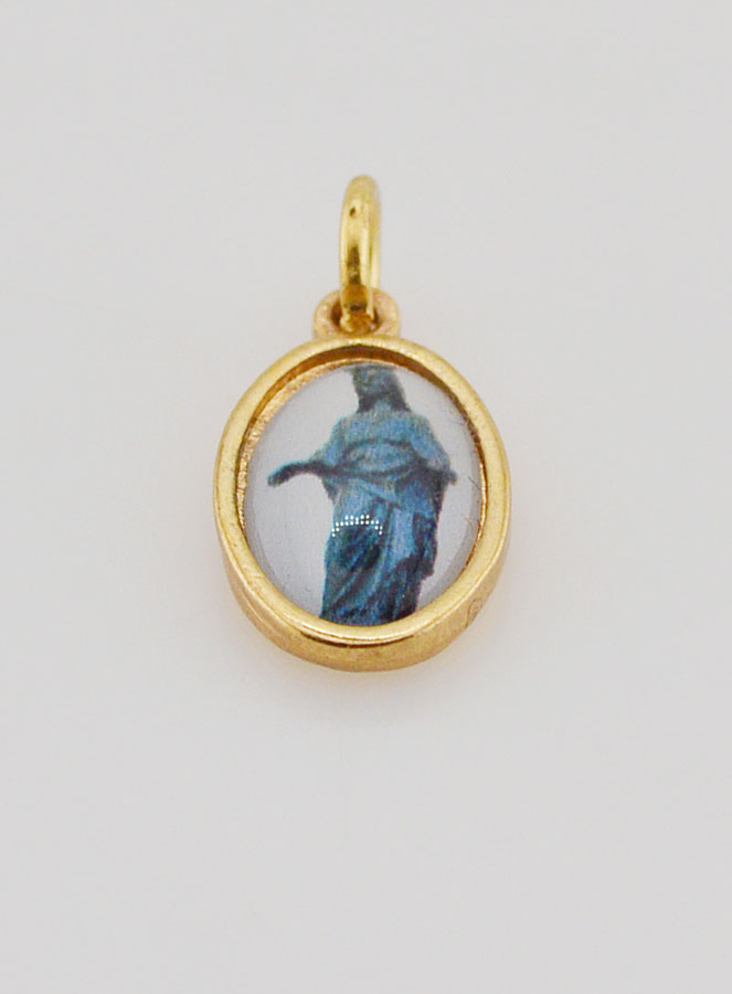 Medaglia Nostra Signora Vergine Nera Dorata - 14 mm (pic 2)