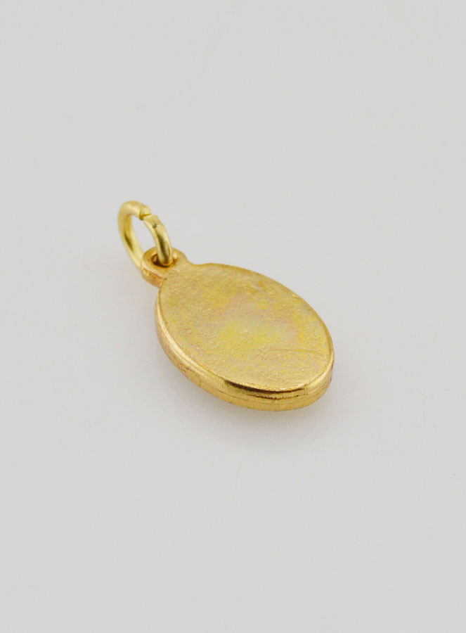 Medaglia Nostra Signora di Lourdes Dorata - 14 mm (pic 4)