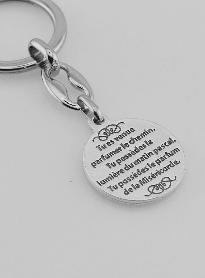 Portachiavi di Santa Maria Maddalena Argentato con Preghiera (pic 4)