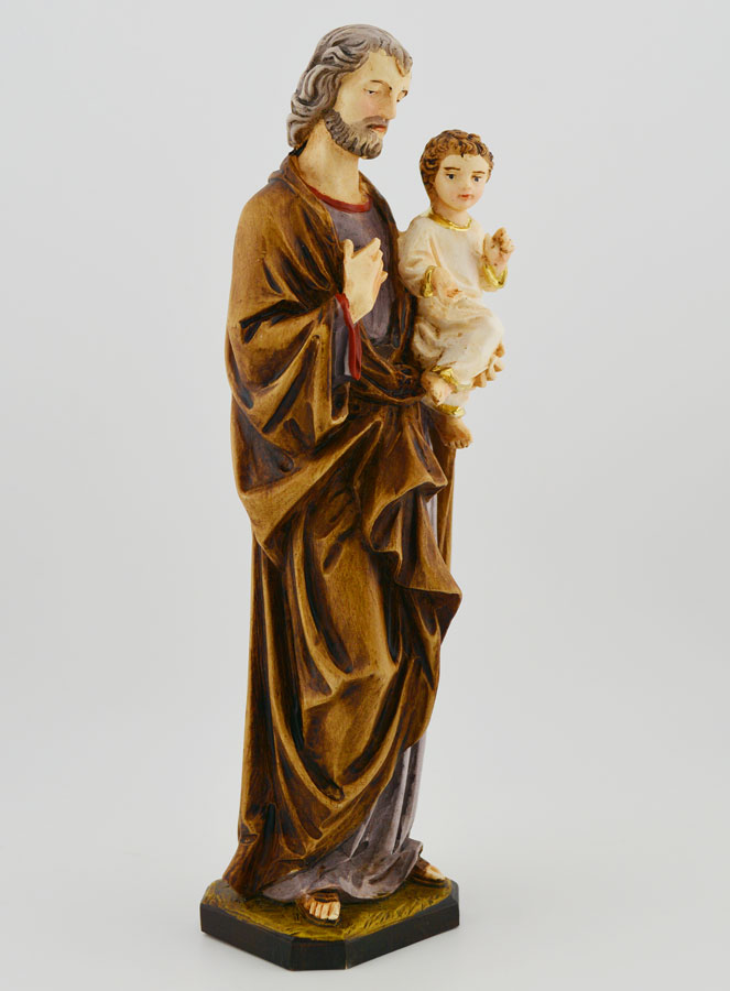 Statua policroma dipinta a mano San Giuseppe - 22 cm (pic 3)