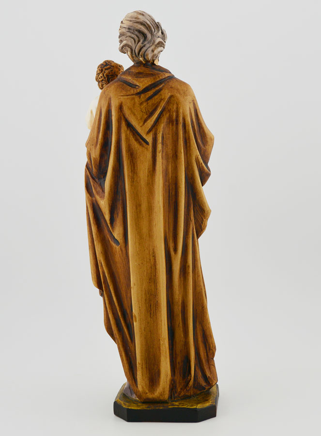 Statua policroma dipinta a mano San Giuseppe - 22 cm (pic 4)