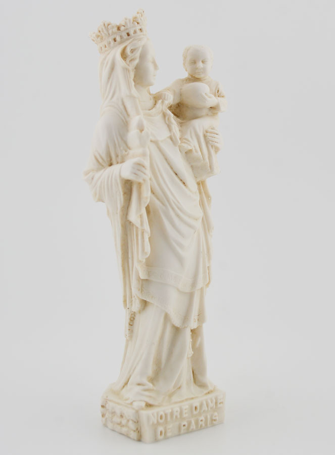 Statua Madonna di Parigi - Colore avorio - 14 cm (pic 3)