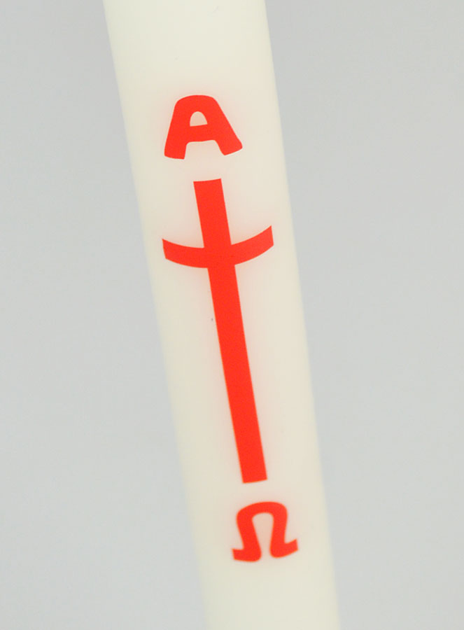 Candela Cero di Battesimo - Alfa Omega - 30cm (pic 4)