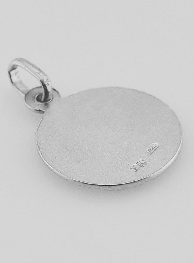 Medaglia San Giuseppe con Bambino Gesù in argento massiccio - 19 mm (pic 4)