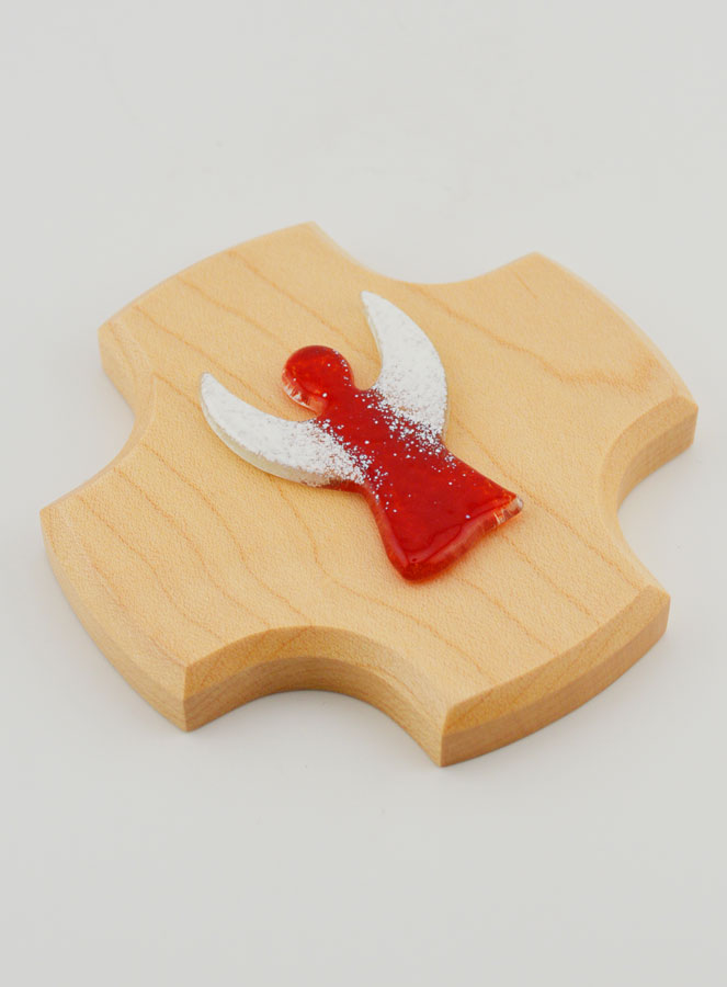 Croce Bambini in Legno d'Ebano - il mio Angelo Custode in Vetro (pic 3)