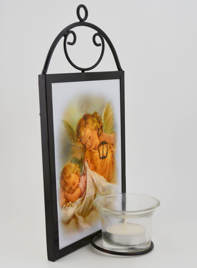 Icona Candeliere Angelo Custode Protettore della Culla - 18 cm (pic 3)