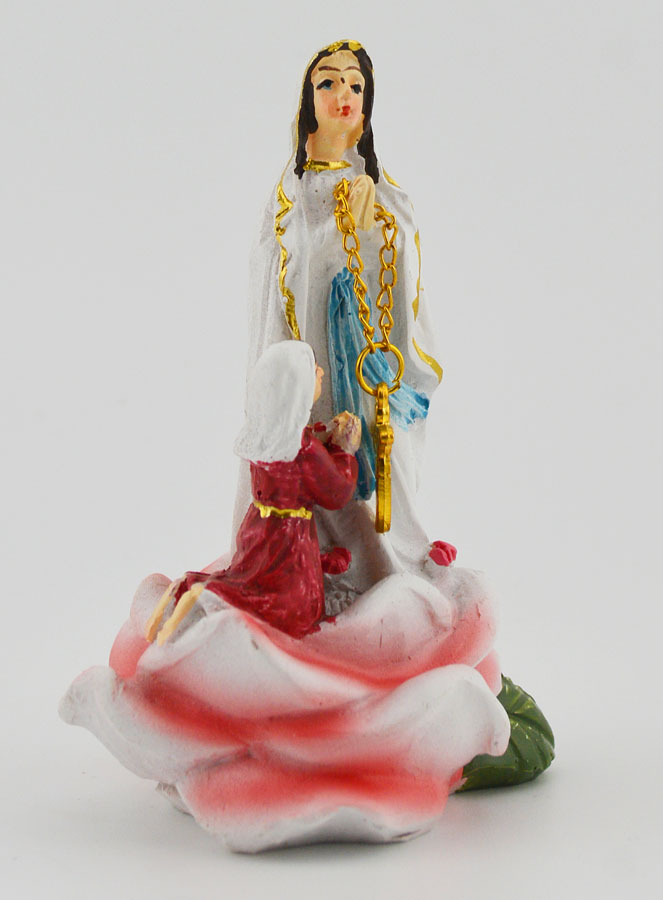 Statua Madonna di Lourdes e Santa Bernadette - 9 cm (pic 3)