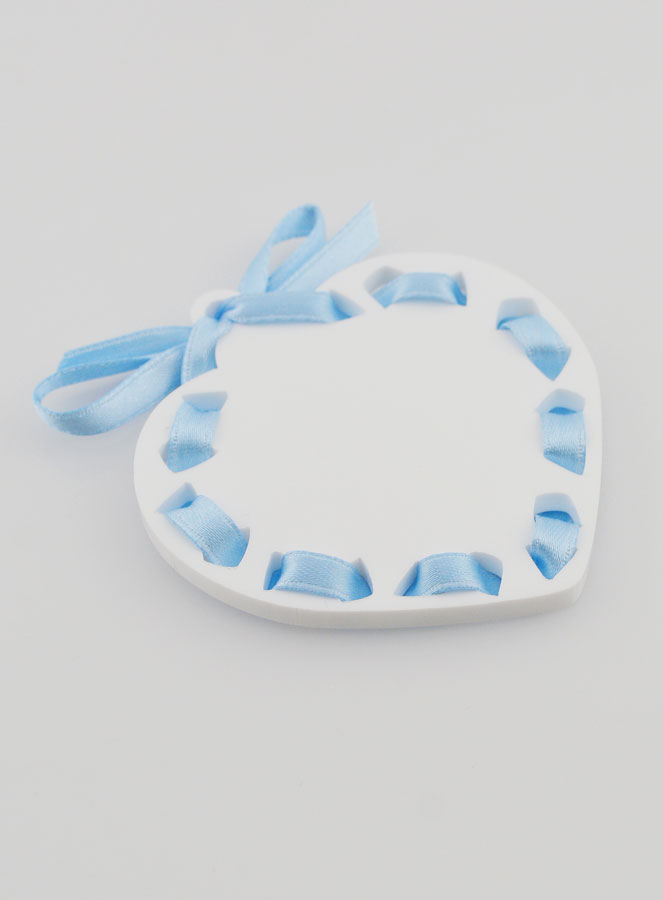 Icona Angelo Custode Azzurra - Regalo di Battesimo Bambino - 7 cm (pic 4)