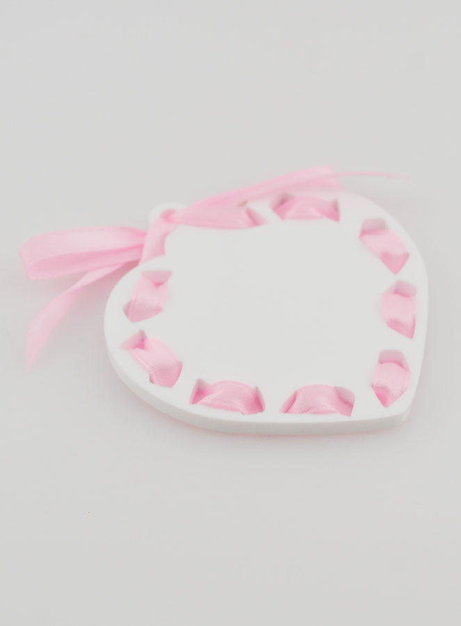 Icona Angelo Custode Rosa - Regalo di Battesimo Bambina - 7 cm (pic 4)