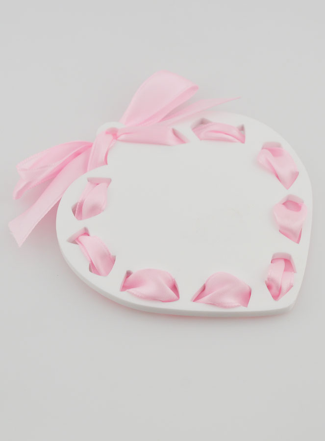 Icona Angelo Custode Rosa - Regalo di Battesimo Bambina - 11 cm (pic 4)