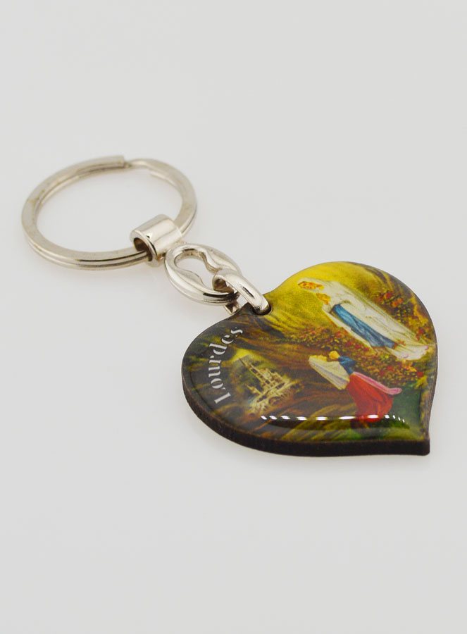 Portachiavi Cuore di Nostra Signora di Lourdes - 4cm (pic 3)