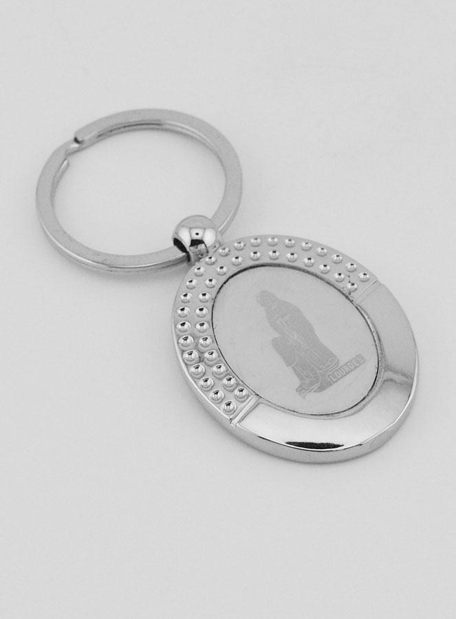 Portachiavi Nostra Signora di Lourdes in Argento - 4cm (pic 3)