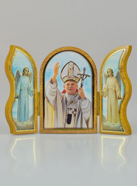 Icona Trittico San Giovanni Paolo II - 12 cm (pic 1)
