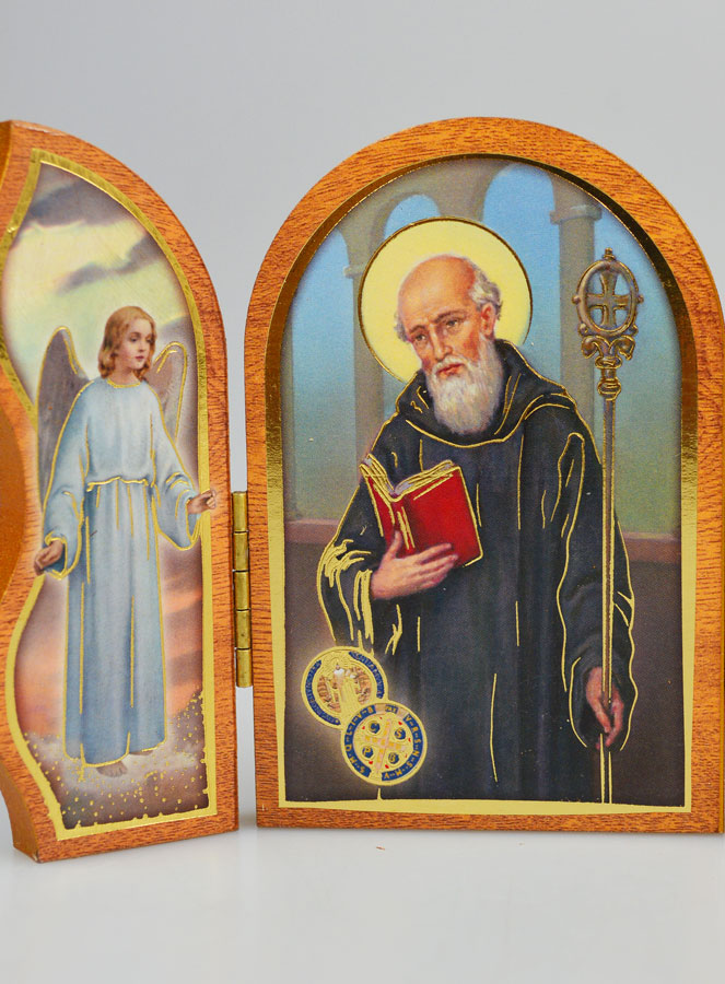 Icona Trittico San Benedetto - 12 cm (pic 4)