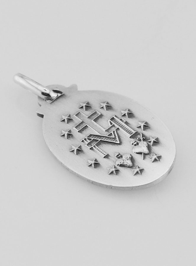 Medaglia miracolosa in argento massiccio - 21 mm (pic 4)