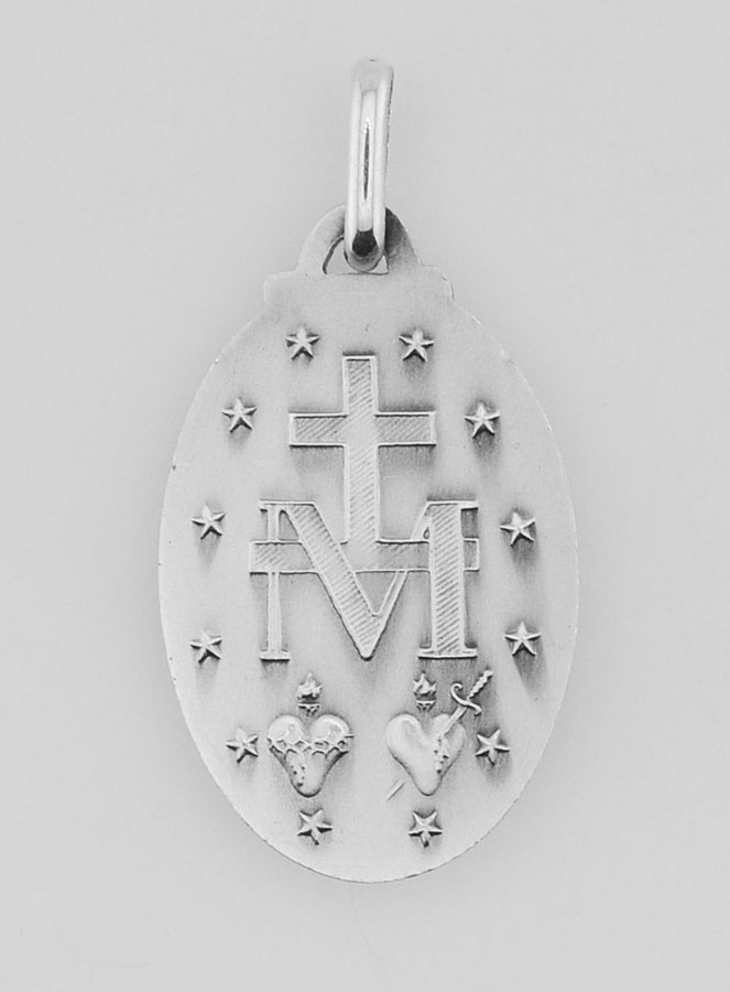 Medaglia miracolosa in argento massiccio - 23 mm (pic 4)