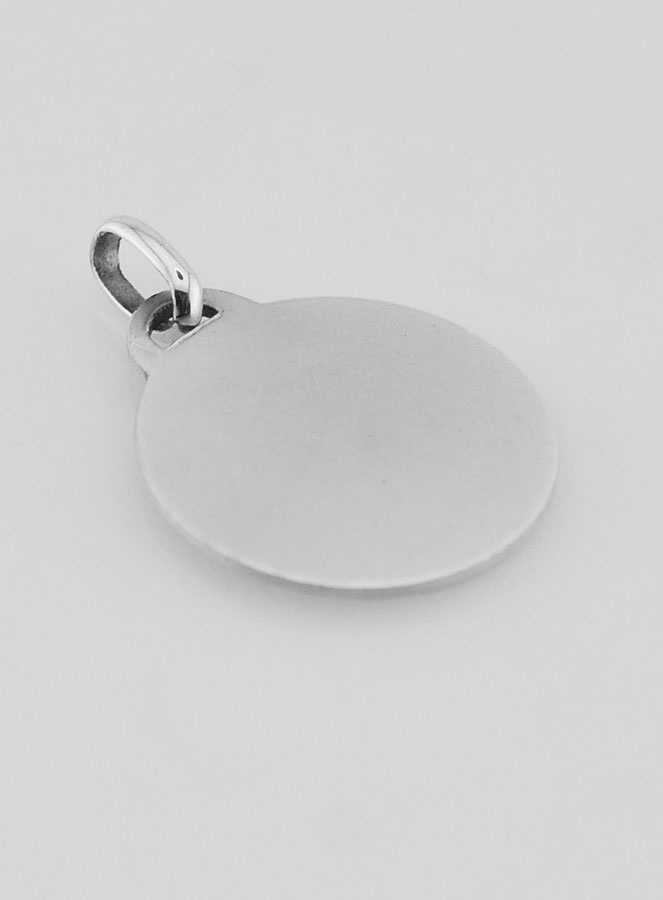 Medaglia Vergine del Bambino dei Fiori in argento massiccio - 18 mm (pic 4)