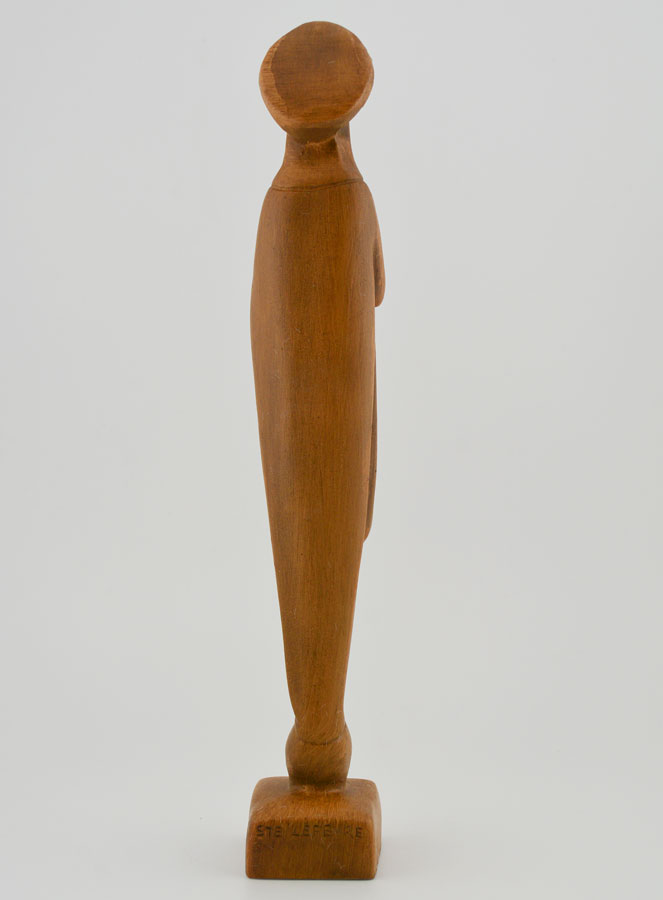 Statua Madonna della Preghiera - Colore legno - 24 cm (pic 4)