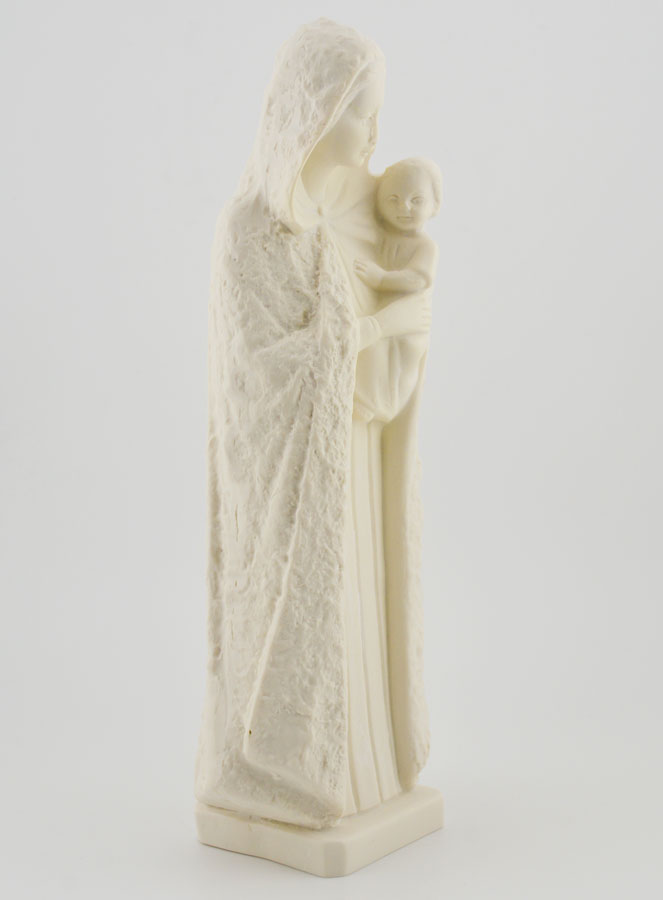 Statua Madonna con Gesù Bambino - Colore avorio - 25 cm (pic 3)