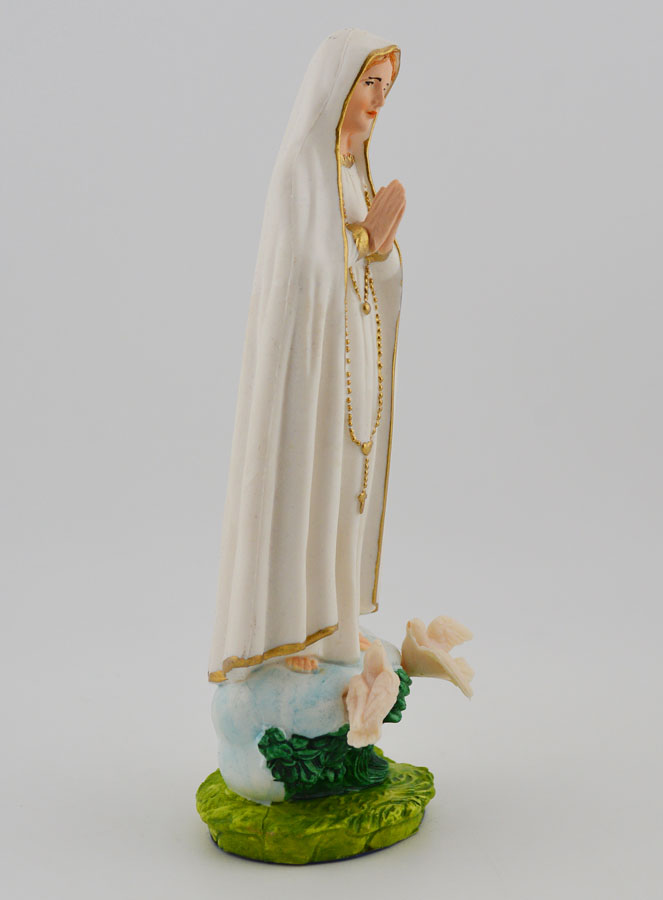 Statua Madonna di Fatima - Dipinta a mano - 15 cm (pic 3)