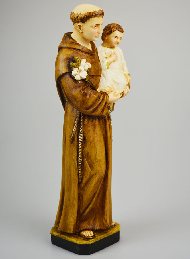 Statua Sant' Antonio di Padova dipinta a mano - 30 cm (pic 3)