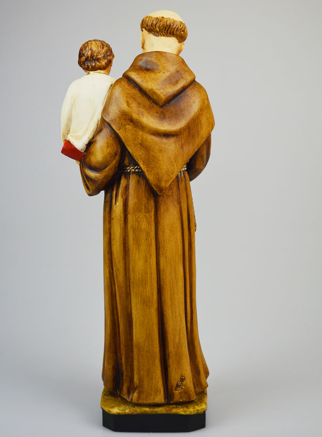 Statua Sant' Antonio di Padova dipinta a mano - 30 cm (pic 4)