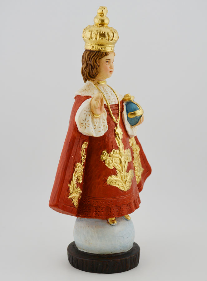 Statua Gesù Bambino di Praga dipinta a mano - 20 cm (pic 4)