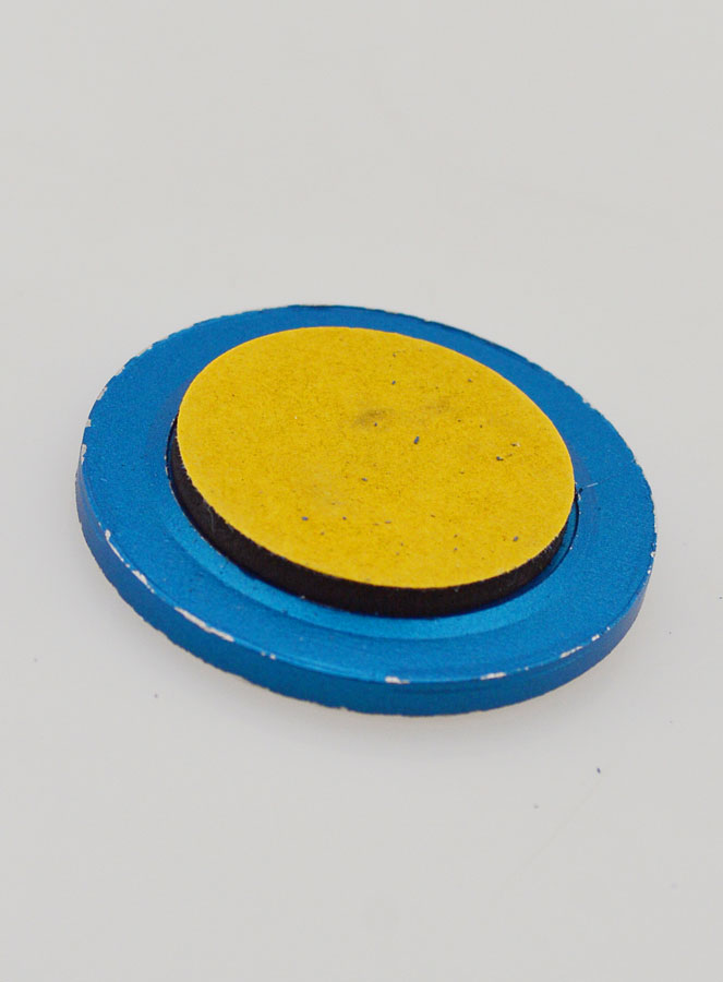 Placca Auto San Cristoforo Argento e Bordo Blu - 3,5cm (pic 4)