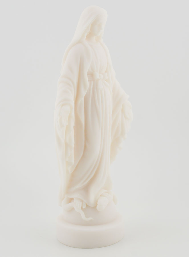 Statua Vergine Maria Miracolosa in alabastro - 18 cm (pic 3)