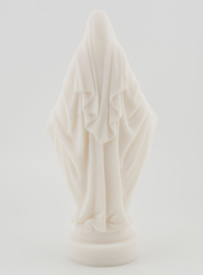 Statua Vergine Maria Miracolosa in alabastro - 18 cm (pic 4)