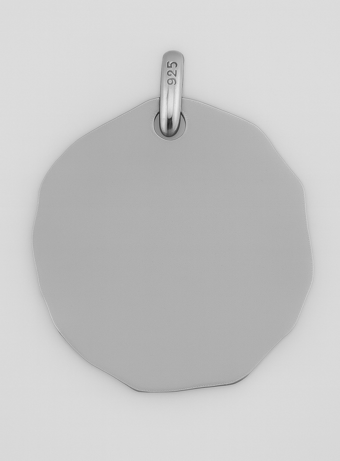 Medaglia San Cristoforo in argento massiccio 925/1000 - 30 mm (pic 3)