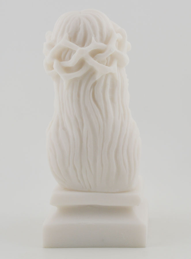 Statua Busto Gesù Cristo coronato di spine in alabastro (pic 4)