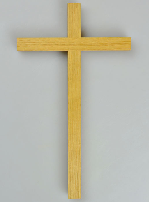 Croce in Legno Chiaro Artigianale - 18cm (pic 2)