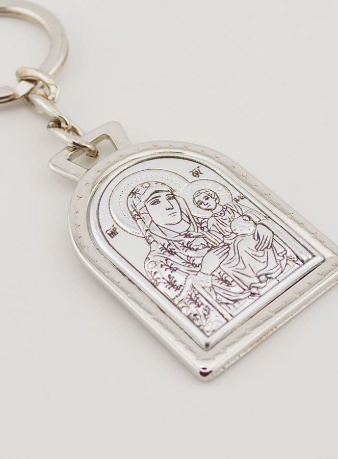 Portachiavi Nostra Signora di Gerusalemme - Argento Massiccio - 5cm (pic 3)