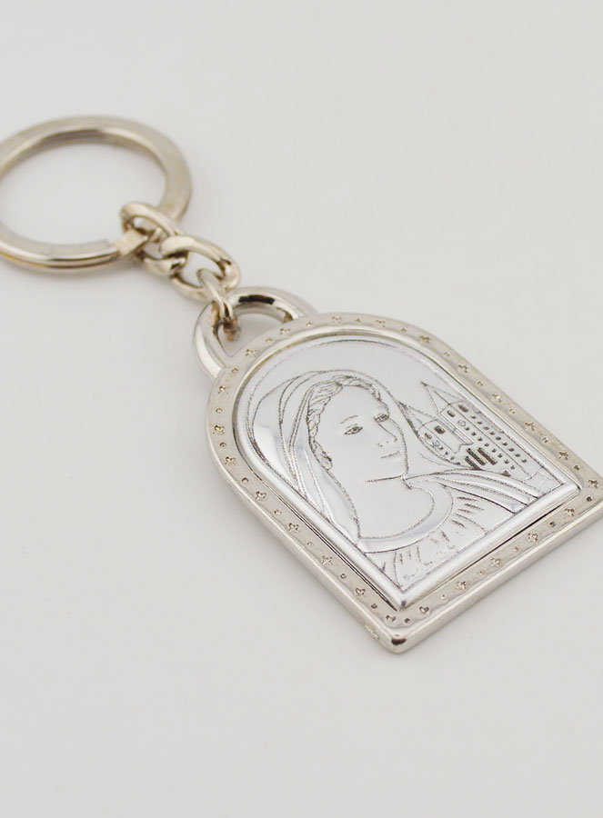 Portachiavi Nostra Signora di Medjugorje - Argento Massiccio - 5cm (pic 3)