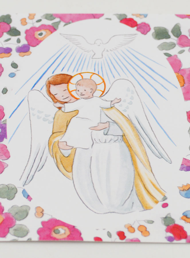 Cartolina di Battesimo - Angelo Custode e Spirito Santo (pic 2)