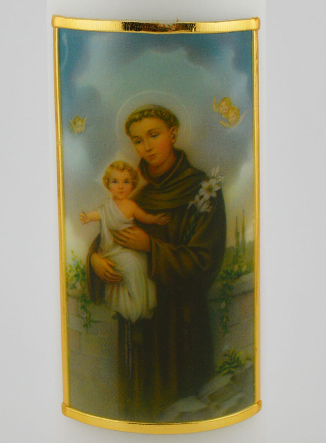 Cero Religioso - Icona di Sant'Antonio da Padova - 15 cm (pic 3)