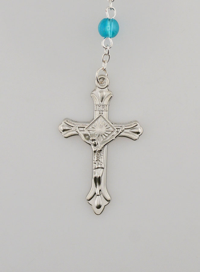 Rosario di Lourdes in azzurri - 60 cm (pic 3)