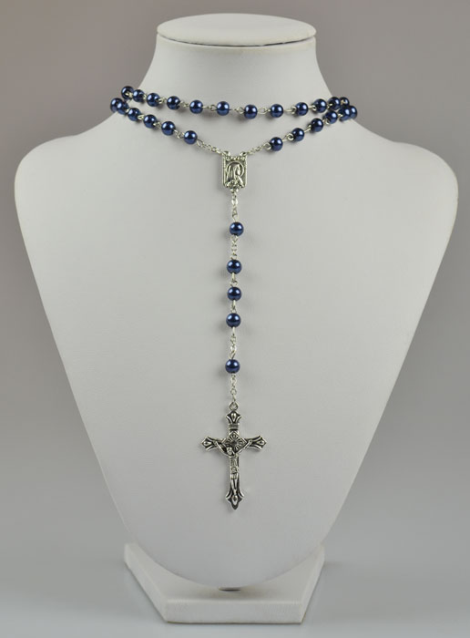 Rosario "Fashion" Moda in Similperla Blu - 60 cm (pic 2)