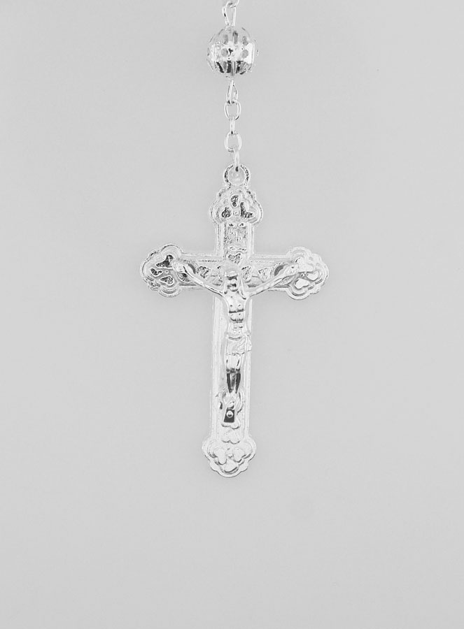 Rosario in Perle D'Argento Intagliate (pic 3)