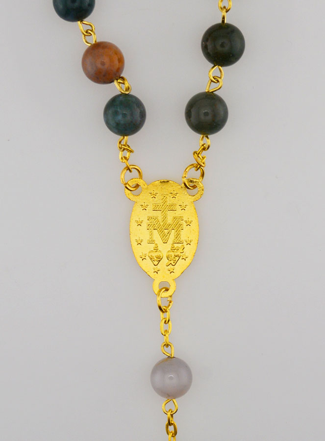 Rosario Oro in Vere Perle d'Agata (pic 4)