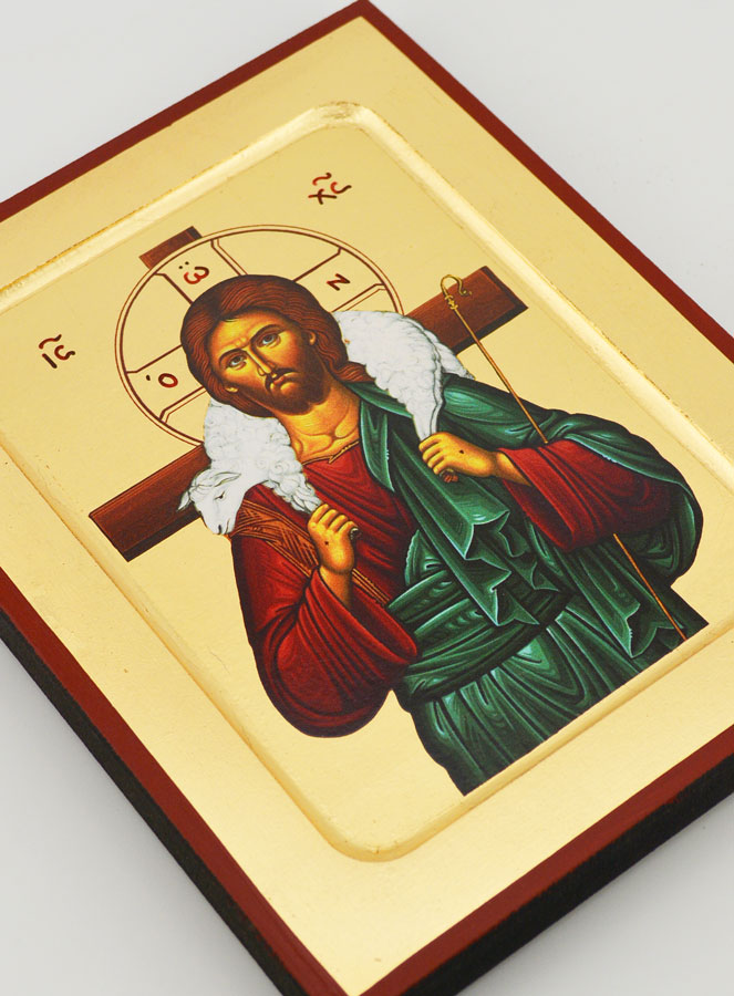 Icona Bizantina del Cristo Buon Pastore (pic 3)