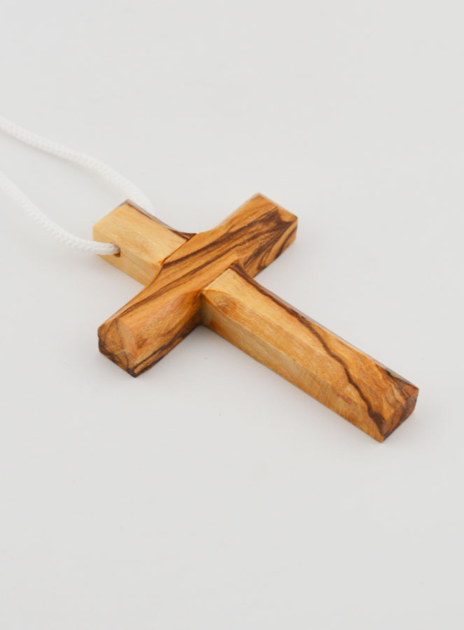 Croce per Comunione in Legno d'Ulivo con Cordoncino (pic 4)