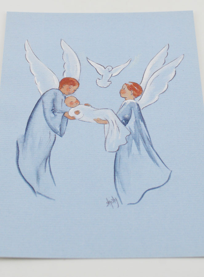 Immagine di Battesimo - Angelo e Spirito Santo - 10x15cm (pic 2)
