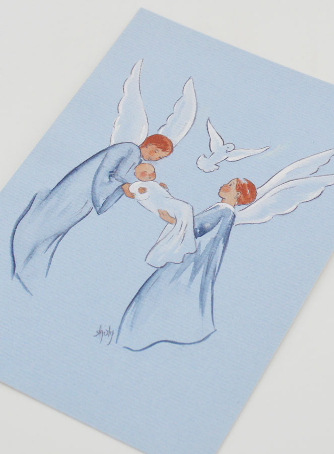 Immagine di Battesimo - Angelo e Spirito Santo - 10x15cm (pic 4)