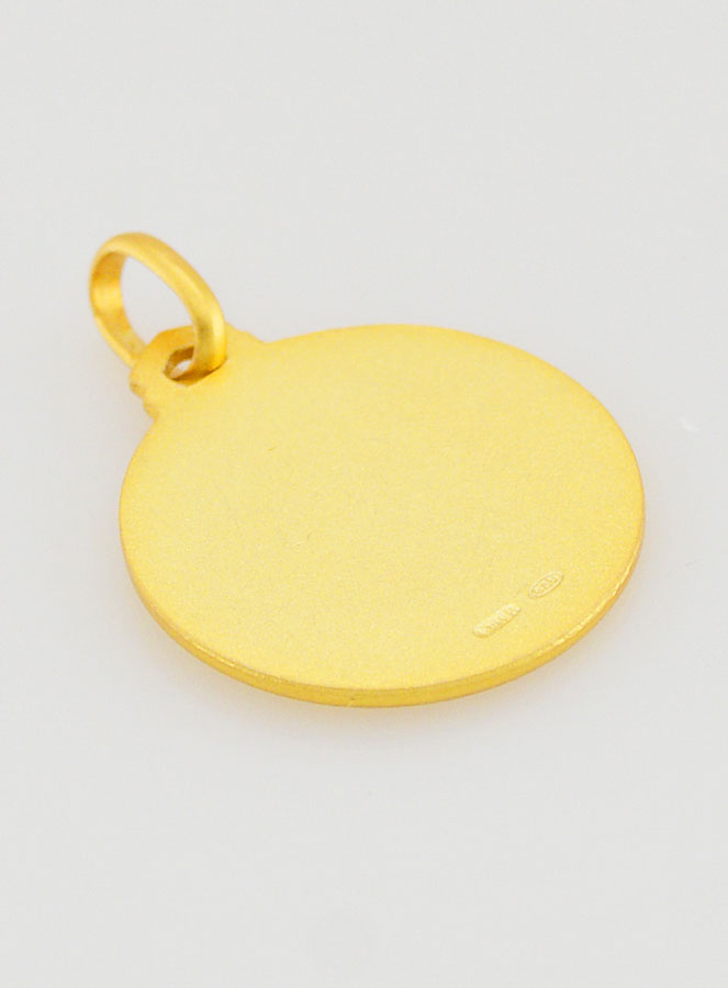 Medaglia di Battesimo San Cristoforo Placcata Oro (pic 4)